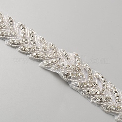Damen-Tüllgürtel aus Polyester und Kristall-Strass&nbsp;AJEW-WH0596-288