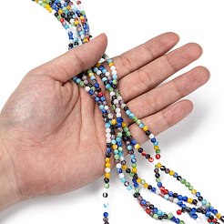 Millefiori a mano perle tonde vetro fili&nbsp;LK-R004-91