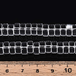 Abalorios de vidrio transparente hebras&nbsp;GLAA-N028-4x8mm-01
