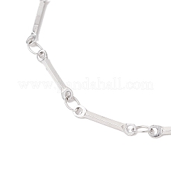 Fabrication de bracelets coulissants à maillons plats en acier inoxydable 304&nbsp;AJEW-JB01347-02
