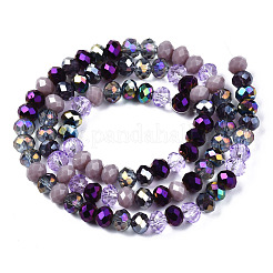 Chapelets de perles en verre électroplaqué&nbsp;EGLA-N002-12C