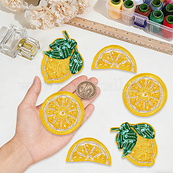 6 pezzo di ricamo in poliestere con tema frutta in 3 stili&nbsp;DIY-CY0003-61