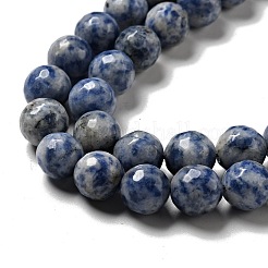 Natürliche blaue Fleck Jaspis Perlen Stränge&nbsp;G-P476-01D-02