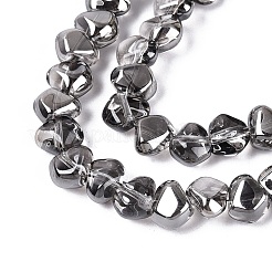 Chapelets de perles en verre transparent électrolytique&nbsp;EGLA-Q133-01A-03