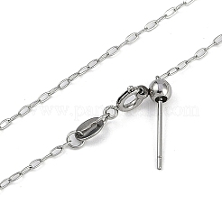 304 Edelstahl-Kabelkettenhalsketten&nbsp;NJEW-H042-02P