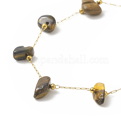 Perlenarmband aus natürlichen gemischten Edelsteinsplittern&nbsp;BJEW-JB09941