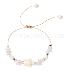 2 bracciale intrecciato con perline sintetiche turchesi a forma di tartaruga e stella marina per donna&nbsp;BJEW-JB12064-01