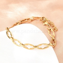 Schmucksets aus Armband und Halskette aus Edelstahl 304 mit Kreuzgliederkette&nbsp;SJEW-L199-07G