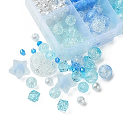 10 Stil transparente Crackle Acrylperlen&nbsp;MACR-FS0001-81