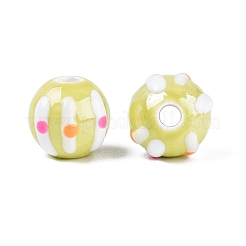 Porcelaine à la main des perles en céramique&nbsp;PORC-Q005-03E
