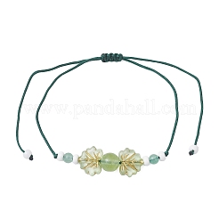 Bracelets tressés en perles de jade malaisien naturel pour hommes et femmes&nbsp;BJEW-MZ00208-04