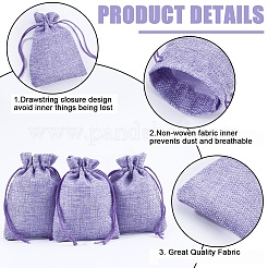 Polyester Imitation Sackleinen Verpackungsbeutel Kordelzugbeutel&nbsp;ABAG-BBC0001-02A-03