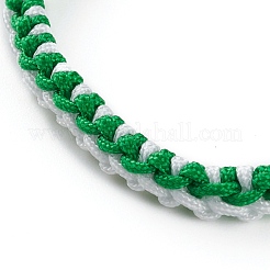 Verstellbare zweifarbige Armbänder mit geflochtener Nylonschnur&nbsp;BJEW-JB05852-05