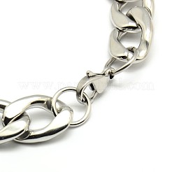 Anlaufgeschützte Panzerketten-/gedrehte Kettenarmbänder aus Edelstahl 304&nbsp;STAS-A028-B128P