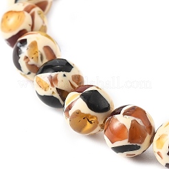 Braccialetti elastici in perline di ambra sintetica per donna&nbsp;BJEW-JB11536