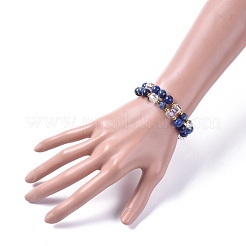 Zwei Schlaufen Mode Wickel Armbänder&nbsp;BJEW-JB04689-02