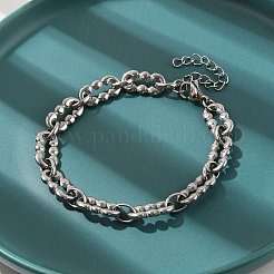 304 Edelstahl-Armbänder mit ovalen Gliederketten für Männer und Frauen&nbsp;BJEW-D042-48P