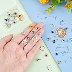 DIY-Set zur Herstellung von Tropfenohrringen mit bösem Blick&nbsp;DIY-AR0002-72