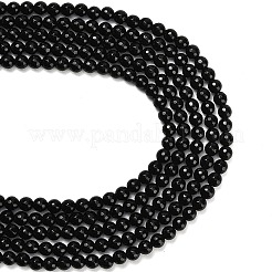 Natürlichen Obsidian Perlen Stränge&nbsp;G-C280-B11-6mm