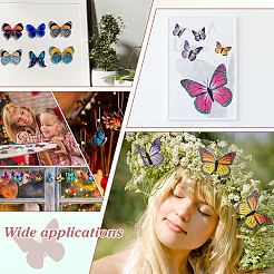 4 Satz 4 Farben PVC künstliche Schmetterling Wanddekorationen&nbsp;DIY-NB0012-50