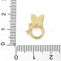 Messing Micro Pave klare Zirkonia Twister Verschlüsse&nbsp;KK-P293-02D-G