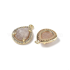 Pendenti a goccia sfaccettati in pietra mista naturale&nbsp;G-U028-02G