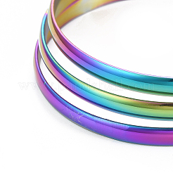 Ensembles de bracelets en acier inoxydable 201 à la mode&nbsp;BJEW-L664-019M-1