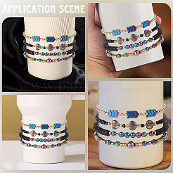Ensembles de chaînes de tasses en argile polymère et perles de cristal&nbsp;AJEW-WH20072-35B