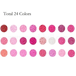 600g perles de rocaille en verre 24 couleurs&nbsp;SEED-JP0008-07-2mm