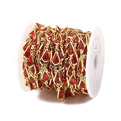 Catene a maglie a goccia in ottone e vetro&nbsp;CHC-R001-04G-03