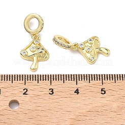 Messing mikro pflastern klare kubik zirkonia europäische baumeln charme&nbsp;KK-P345-36G