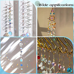 80 pièce de breloques connecteur en verre transparent à facettes&nbsp;GLAA-SP0001-88D-02