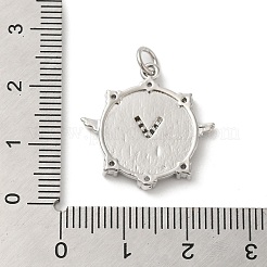 Estante de placas micro latón allanan colgantes de circonio cúbico&nbsp;KK-A190-17G