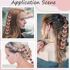 Retro-Blumen-Haarschmuck aus Legierung&nbsp;EJEW-WH20018-02A