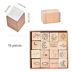 Timbre en bois&nbsp;DIY-WH0162-71