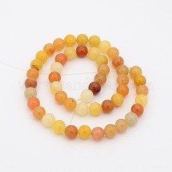 Natur Topazjade runde Perle Stränge&nbsp;G-P070-24-3mm