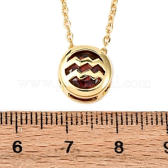 Colliers à chaîne avec pendentif constellation en laiton et zircone cubique pavée&nbsp;NJEW-D334-01G-02