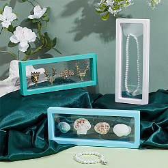 6 Stück 3 Farben transparente Dünnschicht-Schmuckdisplayboxen aus Kunststoff&nbsp;CON-NB0002-43