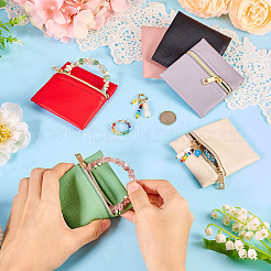 6 sac à fermeture éclair pour le rangement des bijoux en similicuir&nbsp;ABAG-TA0001-66A