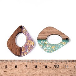 Colgantes de resina opaca y madera de nogal&nbsp;RESI-T060-13M