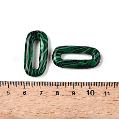Pendenti ovali in malachite sintetica&nbsp;G-N342-105I