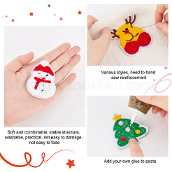 12 pz 12 stile tema natale asciugamano ricamo panno ferro su/cucire sulle toppe&nbsp;PATC-FG0001-47