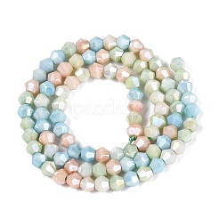 Fili di perle di vetro bicono galvanizzate anti-ossidazione&nbsp;EGLA-T021-4mm-16-13