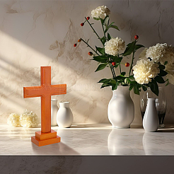 Decorazioni per display a croce in legno di pino&nbsp;AJEW-WH0083-30B