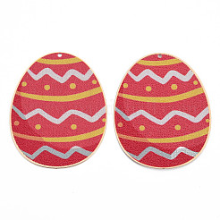 Pendentifs en laiton peints&nbsp;KK-N223-20-06-NR