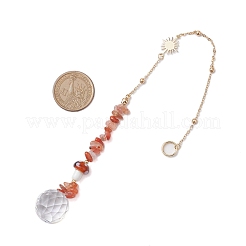 Ornements suspendus en puce d'agate naturelle&nbsp;HJEW-TA00262-03