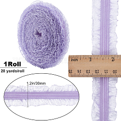Garniture en dentelle élastique en nylon ébouriffé de 20 mètre&nbsp;EW-WH0018-03C
