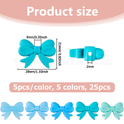 25pcs 5 Farben Silikonperlen&nbsp;SIL-HS0001-13B