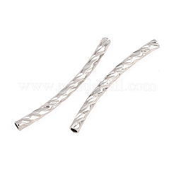 Perles tubulaires incurvées à texture laiton&nbsp;KK-H250-01B-P