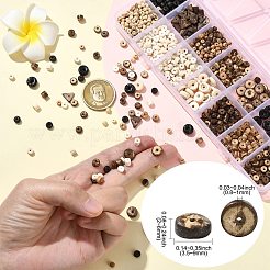 56 g 14 Stile natürliche Kokosnuss-Rondellperlen&nbsp;COCB-CJ0001-01
